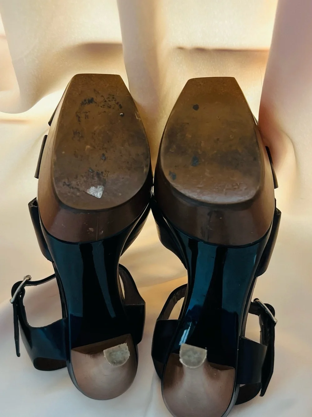 Marni Platform Peep-Toe Ankle-Strap Sandals in Brown